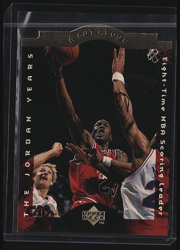 1997 Upper Deck Jordan Years GJ2 Michael Jordan: Raw single from the 1997 Upper Deck The Jordan Years set, card #GJ2 featuring Michael Jordan. This commemorative basketball card celebrates Jordan's legendary scoring prowess and career achievements w