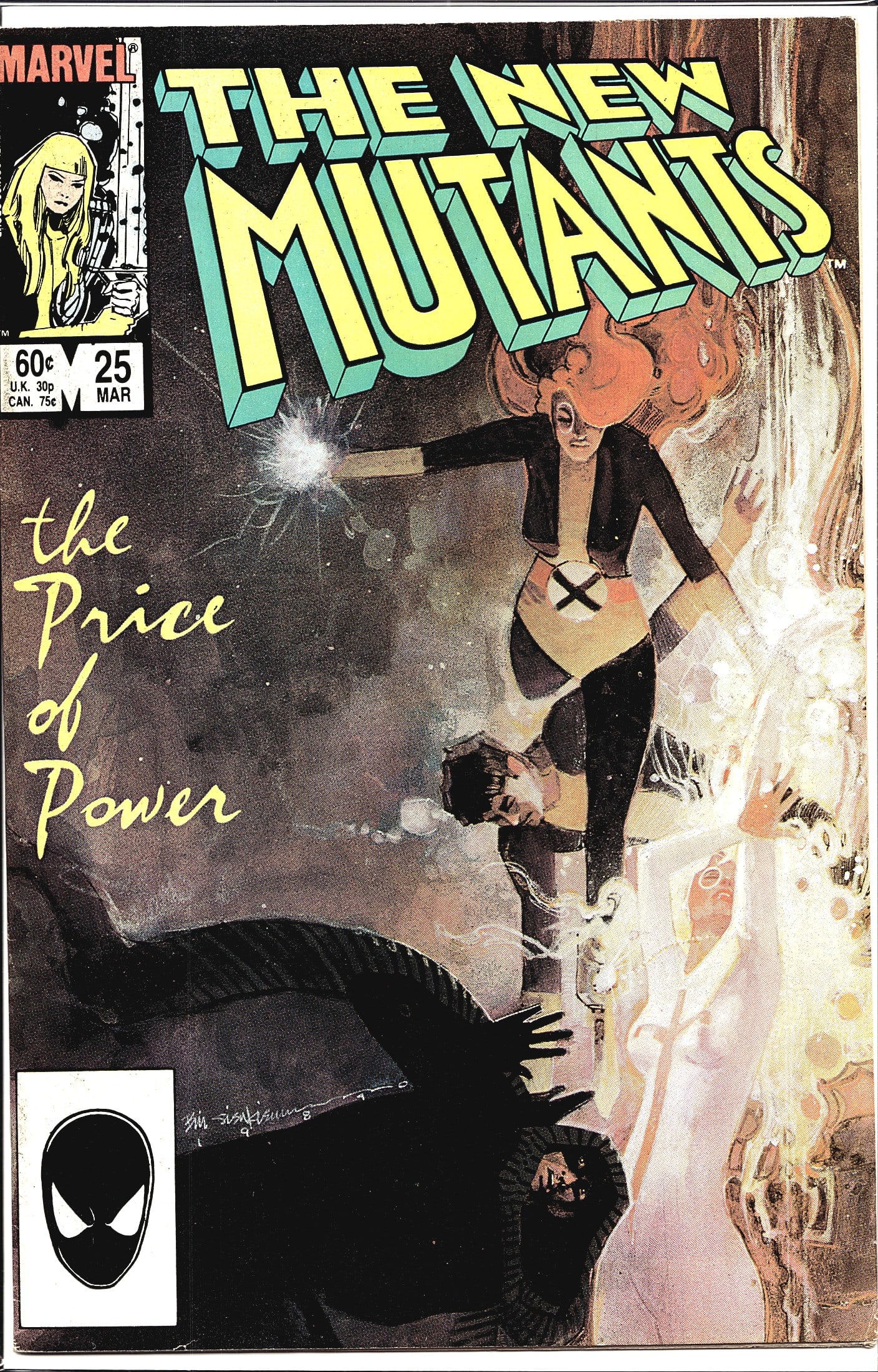 Marvel The New Mutants 1985 #25 Comic Book: New Mutants #25, published by Marvel Comics, cover dated March 1985. This issue is titled "The Price of Power" as printed on the cover. The cover art features characters in X-Men uniforms in a dramati