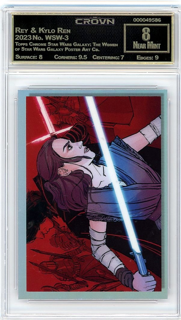2023 Rey & Kylo Ren Topps Chrome Star Wars: Graded by Crown Grading. Grade: 8.00. Near Mint