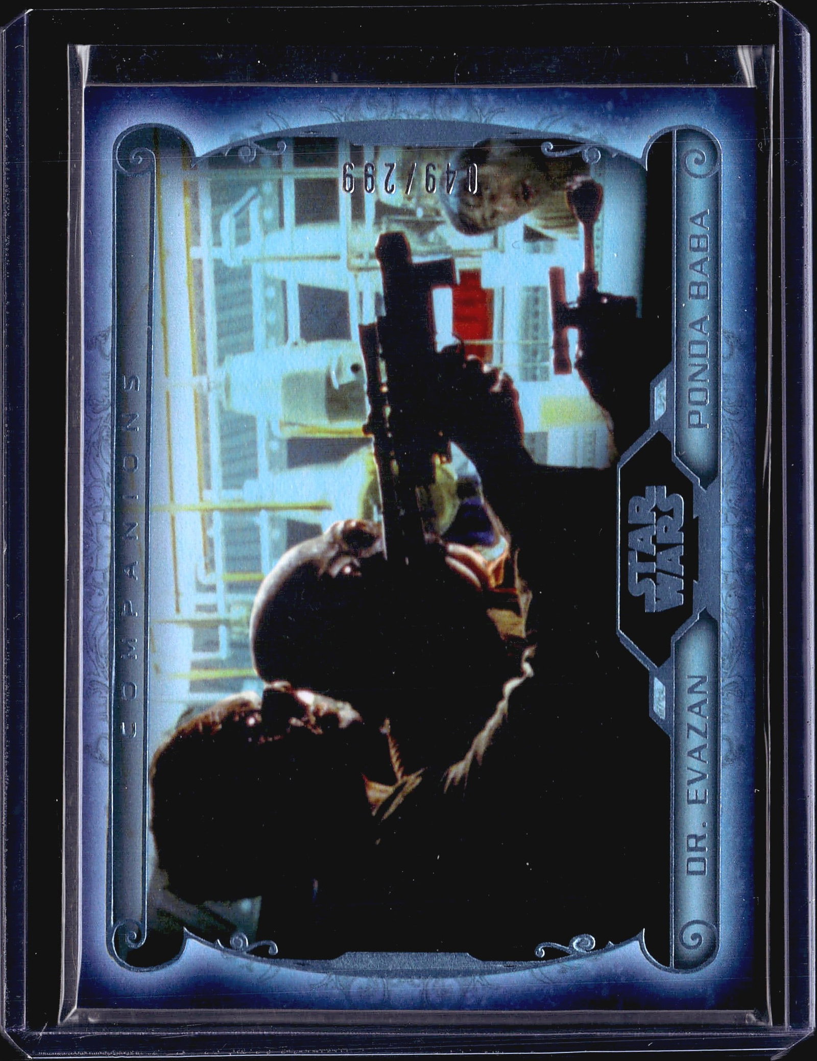 2015 Topps Star Wars Masterwork C-9 Dr. Evazan: This listing features card #C-9 from the Topps Star Wars Masterwork trading card set, featuring the duo Dr. Evazan and Ponda Baba from Star Wars: A New Hope. The card is part of the Companions insert