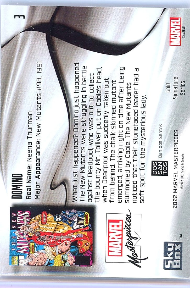 2022 Upper Deck Marvel Masterpieces #3 Domino - 2