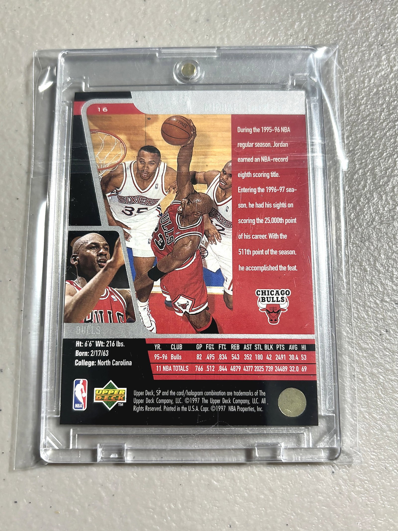 1997 Upper Deck SP Authentic Michael Jordan #16 - 2