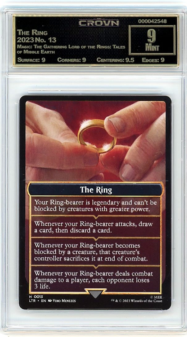 2023 The Ring Magic: The Gathering Lord of the: Graded by Crown Grading. Grade: 9.00. Mint