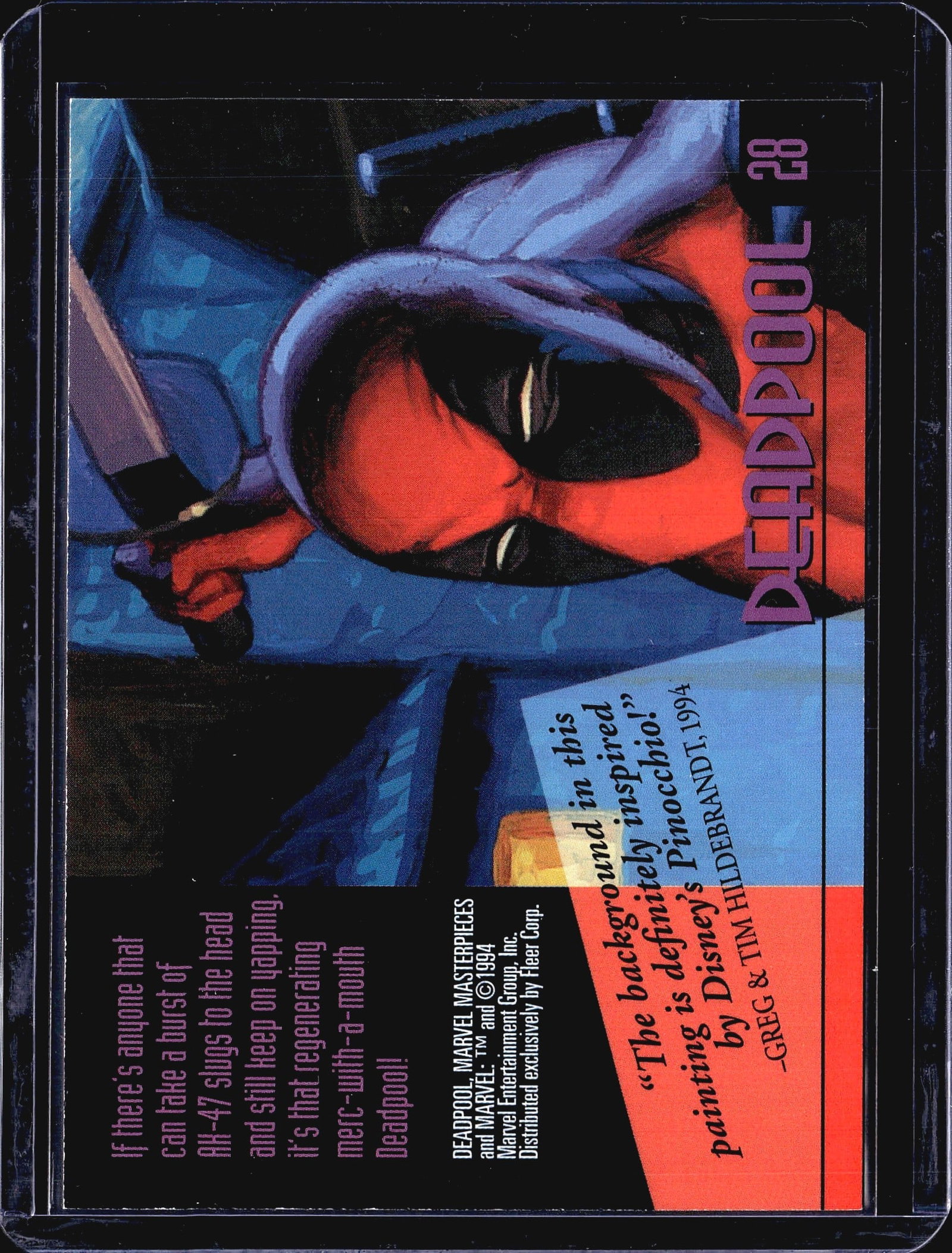 1994 Fleer Marvel Masterpieces Deadpool #28 - 2