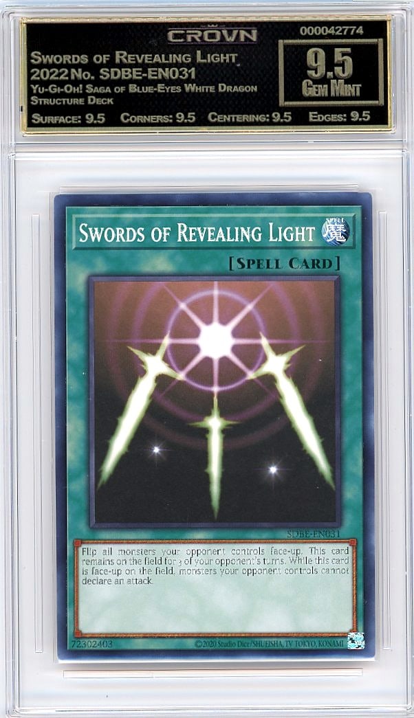 2022 Swords of Revealing Light Yu-Gi-Oh! Saga of: Graded by Crown Grading. Grade: 9.50. Gem Mint
