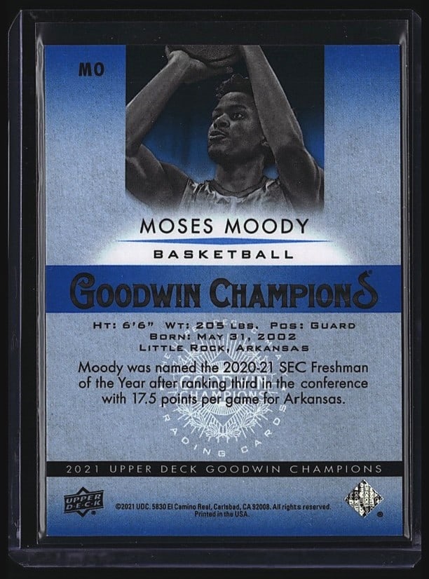 2021 Upper Deck Goodwin Champions Moses Moody - 2