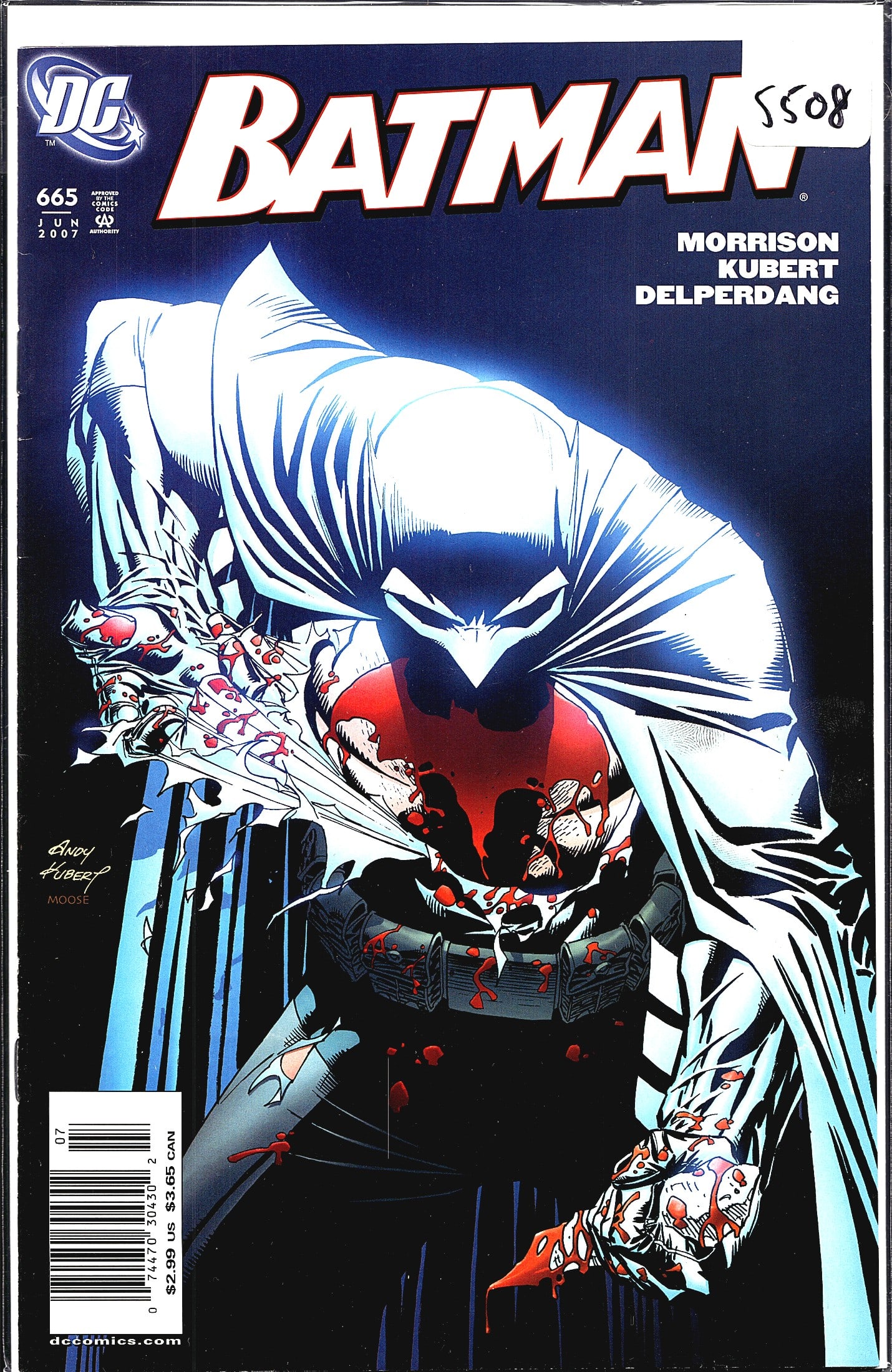 Batman #665 DC Comics June 2007 Morrison Kubert: Batman #665 published by DC Comics, cover dated June 2007. Written by Grant Morrison with art by Andy Kubert and colors by Guy Major, inked by Delperdang. This issue is part of Morrison's celebrated B