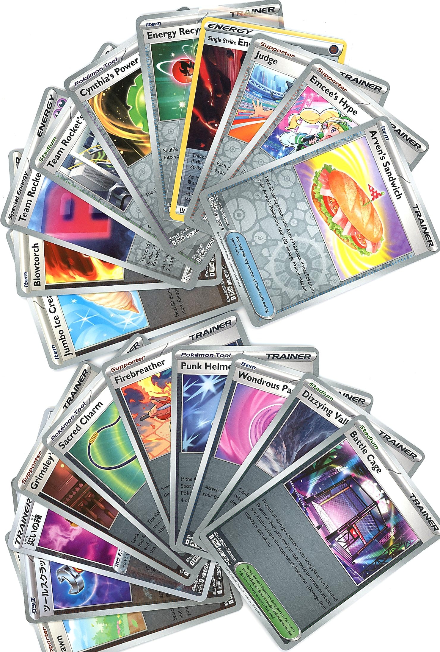 Lot of Reverse Holo Pokemon Cards - Modern: Large lot of modern reverse holo Pokemon trading card singles featuring holographic variants from multiple contemporary sets. This collection offers a great entry point for Pokemon collectors and