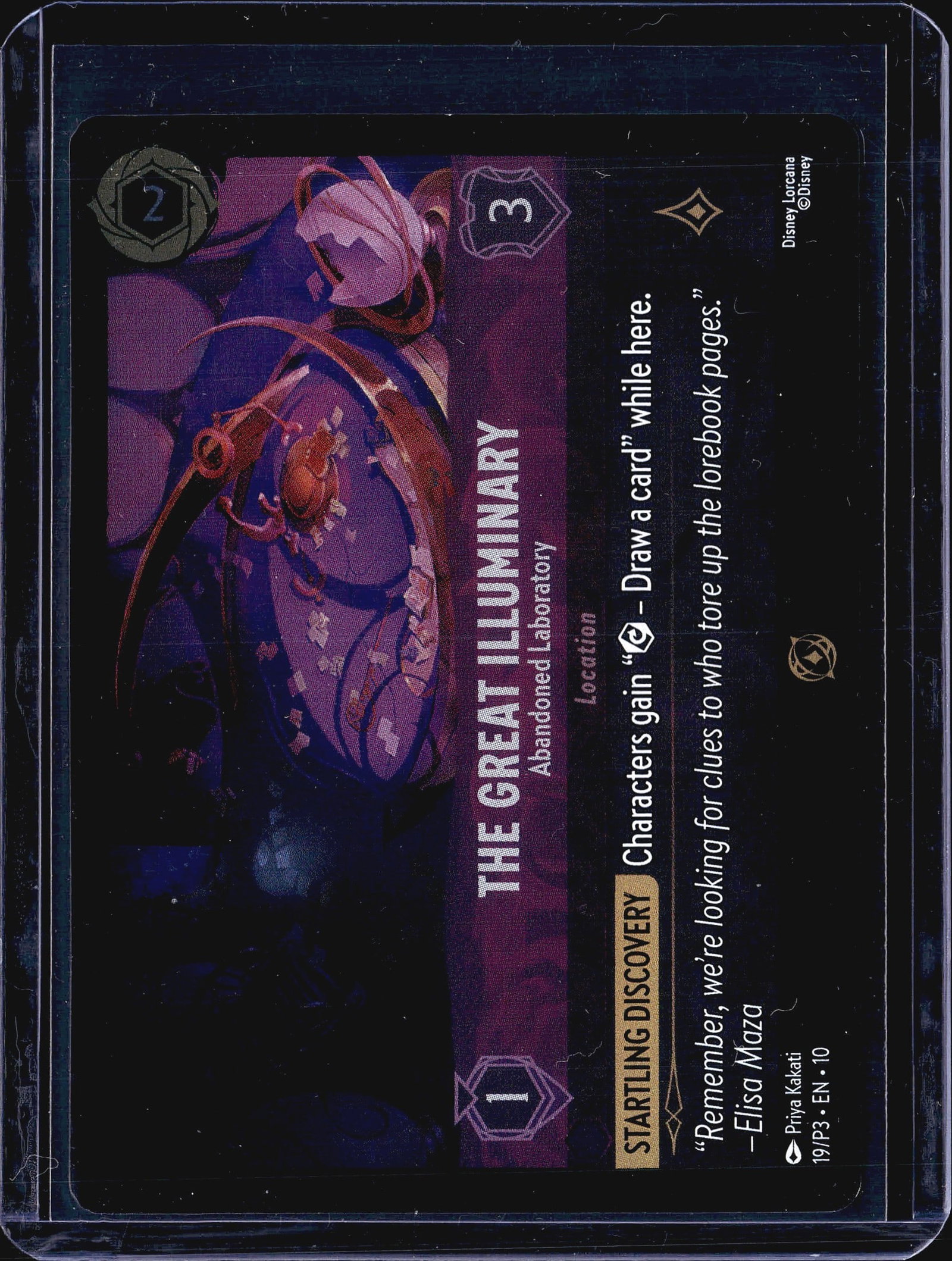 Disney Lorcana Promo Card #19 The Great: This is a promo card from the Disney Lorcana trading card game featuring The Great Illuminary. Card number 19 from the Promo Cards set, this variant was released as promotional material for the Lorcan