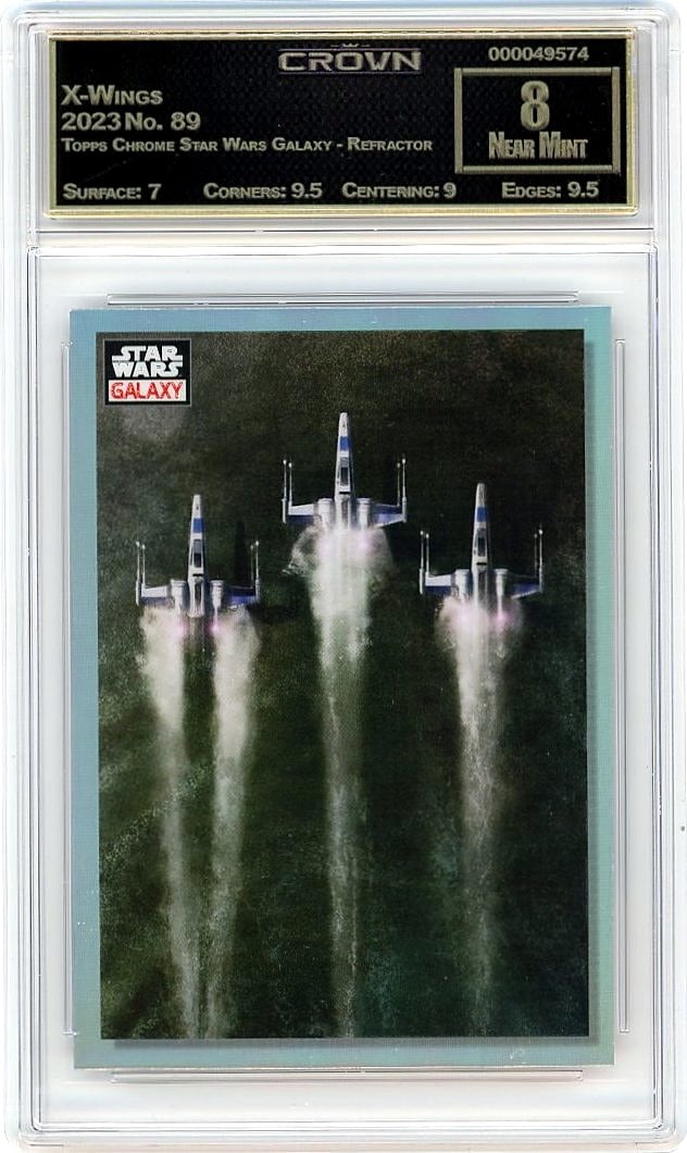 2023 X-Wings Topps Chrome Star Wars Galaxy: Graded by Crown Grading. Grade: 8.00. Near Mint