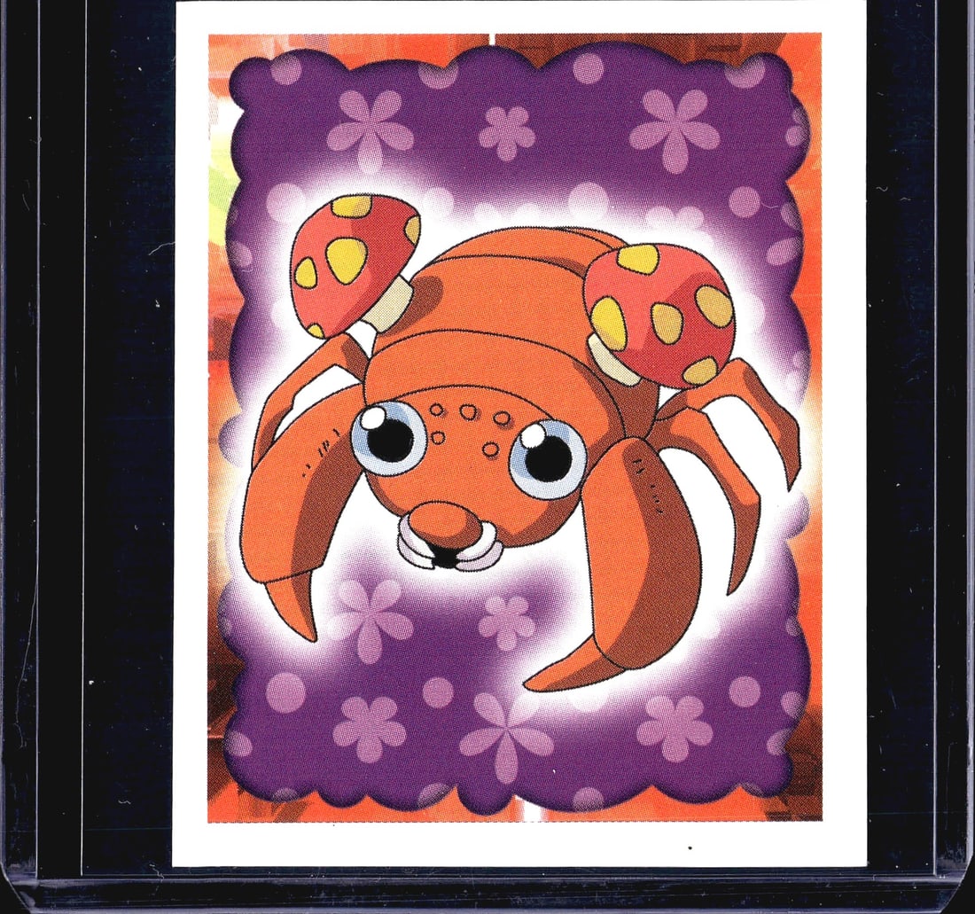1999 Merlin Pokemon Sticker Series 1 #46 Paras: This listing features sticker #46 from the 1999 Merlin Pokemon Sticker Collection, an officially Nintendo-licensed product produced by Merlin Collections. The front of the sticker depicts Paras, the