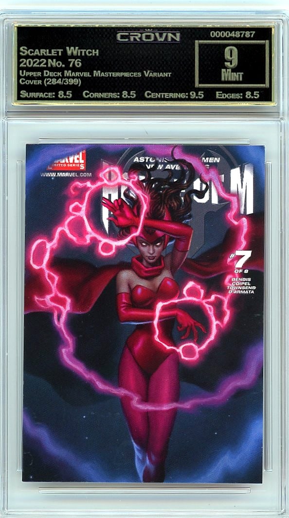 2022 Scarlet Witch Upper Deck Marvel: Graded by Crown Grading. Grade: 9.00. Mint