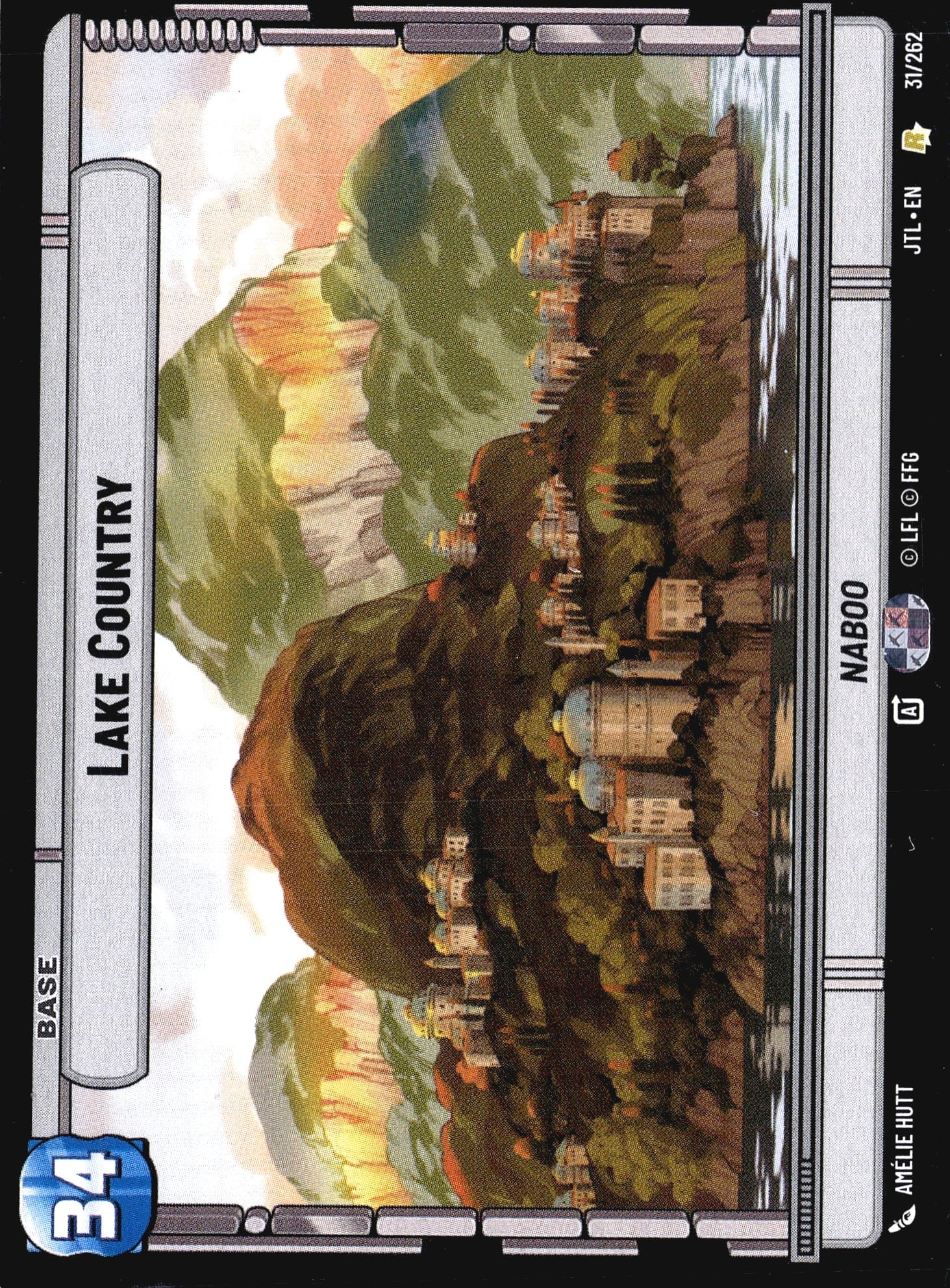 2025 Fantasy Flight Games Star Wars Unlimited: This listing is for the Lake Country base card (#31/262) from the Star Wars Unlimited trading card game set Jump to Lightspeed (JTL). The card features the iconic Lake Country location on Naboo,