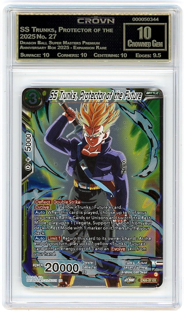 2025 SS Trunks, Protector of the Fu.. Dragon: Graded by Crown Grading. Grade: 10.00.