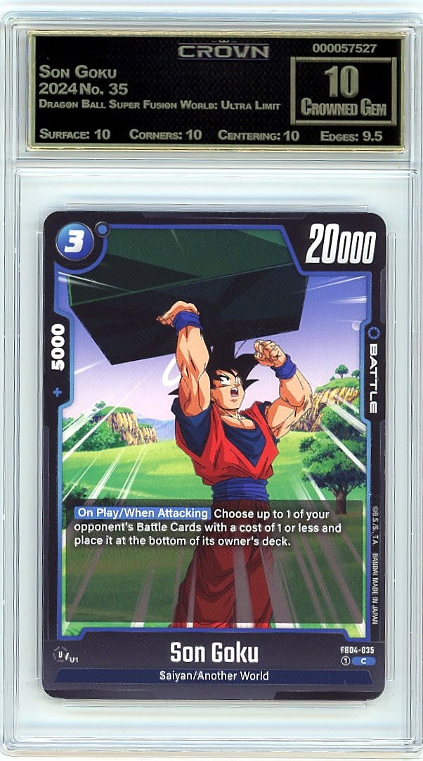 2024 Son Goku Dragon Ball Super Fusion World: This is a 2024 Son Goku trading card from the Dragon Ball Super Fusion World: Ultra Limit set, card number 35. It represents a premium collectible from one of the most sought-after modern Dragon Ball