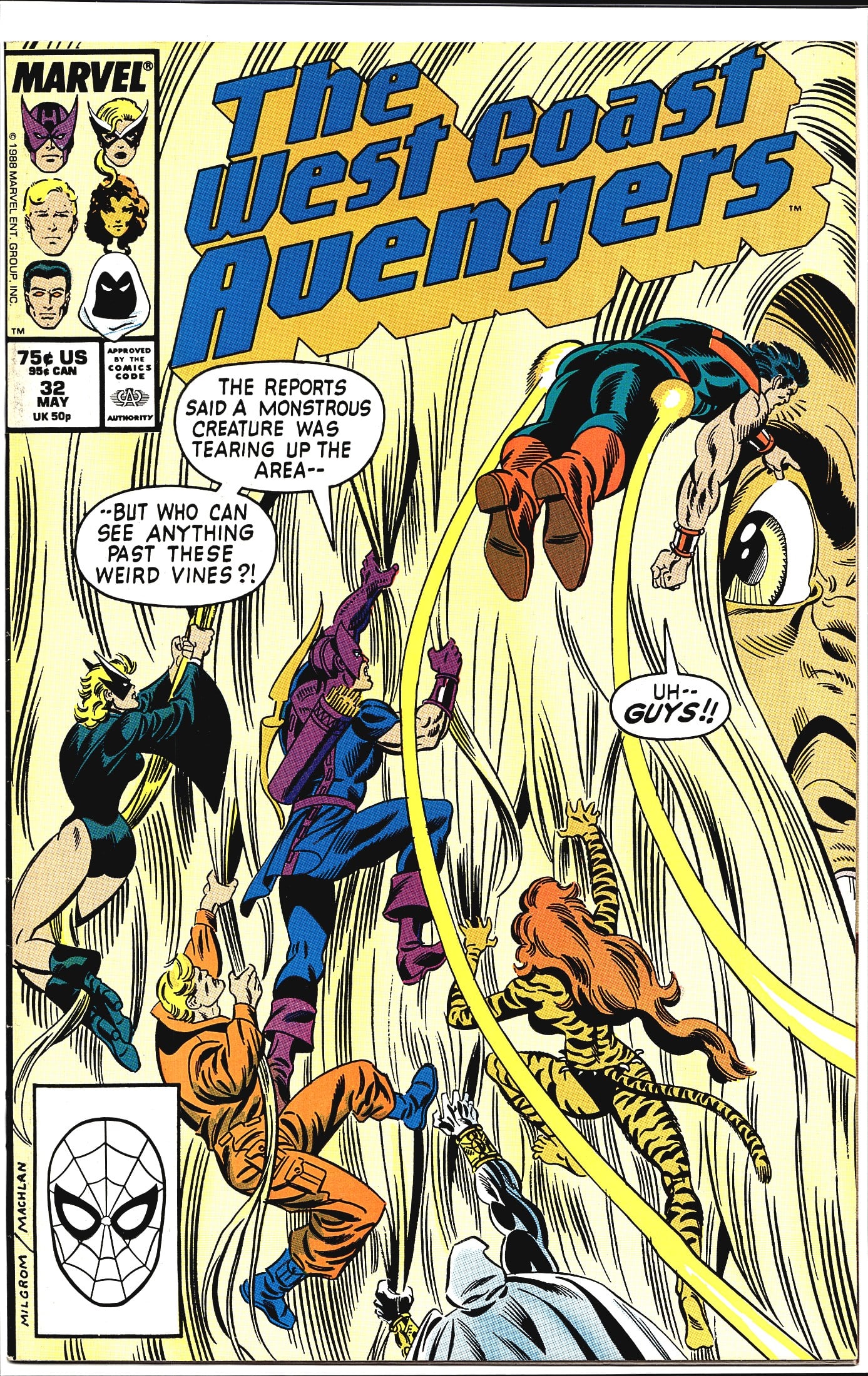 West Coast Avengers #32 (1988) Marvel Comics (1 of 1)