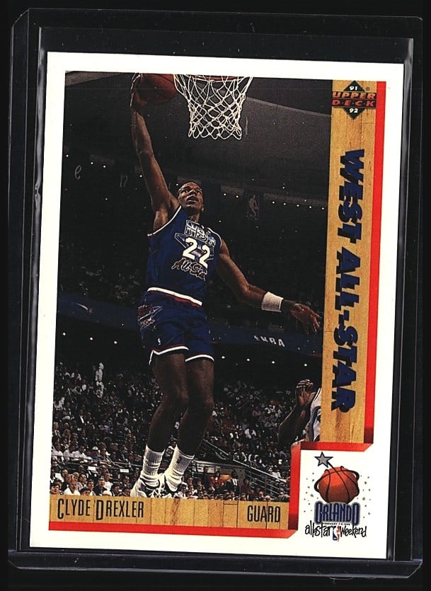 1991 Upper Deck Basketball Clyde Drexler #463: 1992 Upper Deck #463 Clyde Drexler basketball card. Features Clyde Drexler in a Portland Trail Blazers uniform, card number 463, with standard Upper Deck design elements from the 1992 set. Raw single