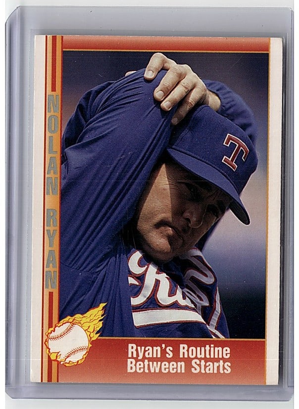 1991 Pacific Trading Cards Nolan Ryan #82: This 1991 Pacific Trading Cards #82 features legendary baseball pitcher Nolan Ryan in mint condition. The card showcases Ryan during his illustrious career, capturing one of baseball's most dominant