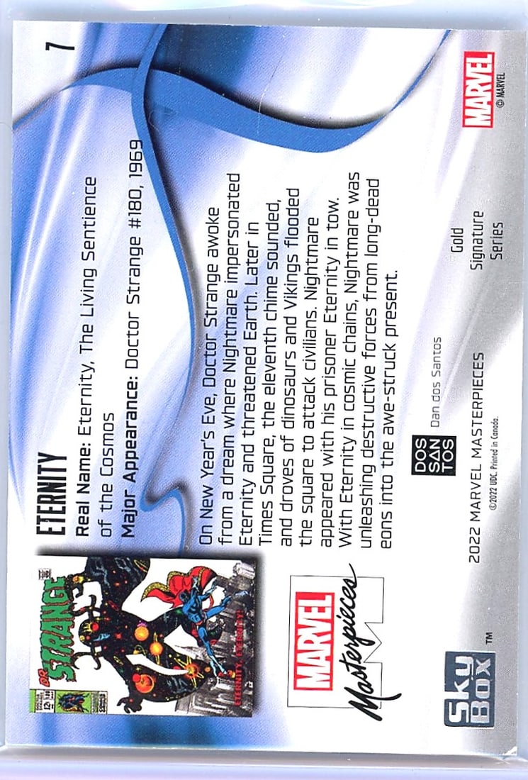 2022 Upper Deck Marvel Masterpieces #7 Eternity - 2