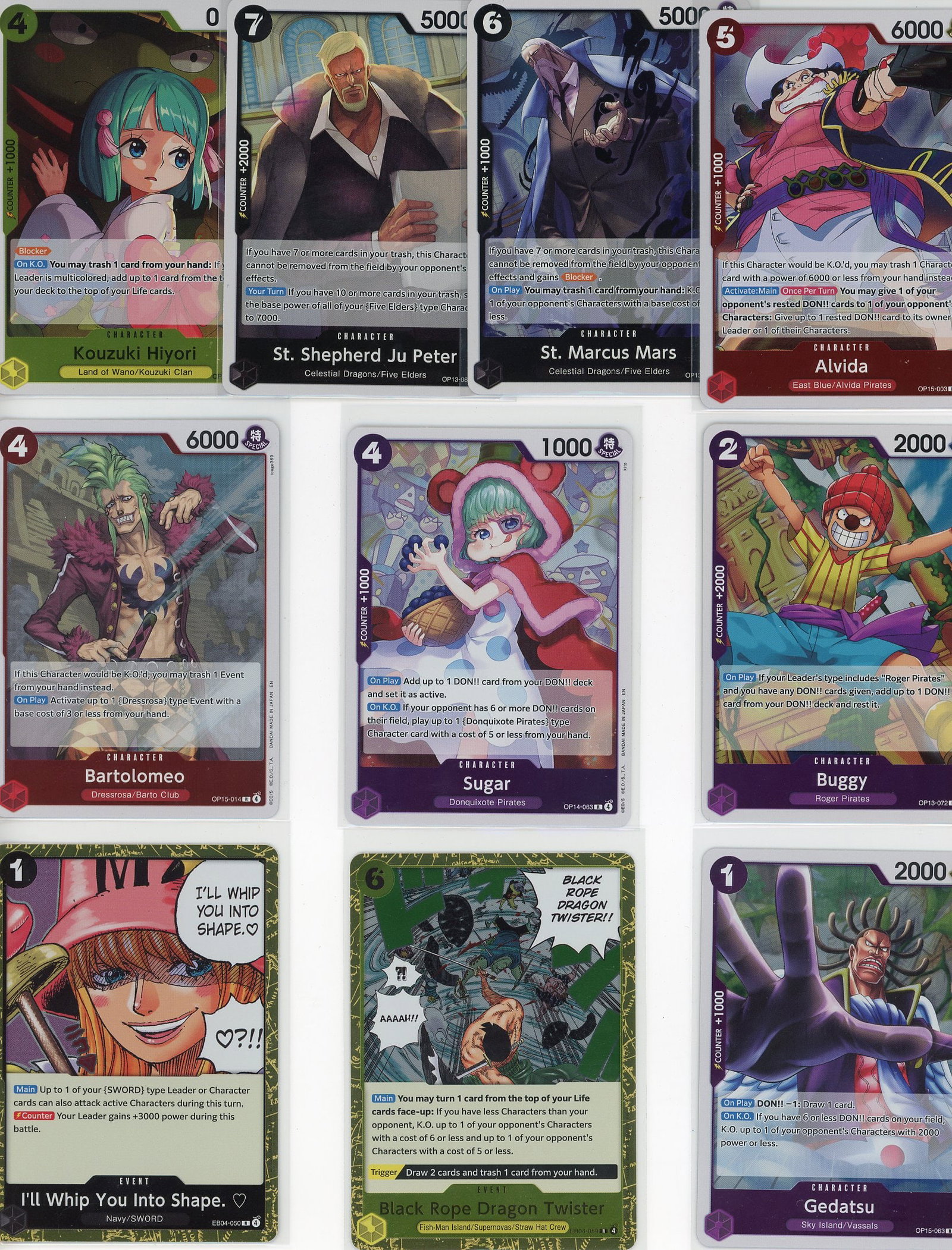 Lot of 10 One Piece Foil Character Cards (1 of 1)