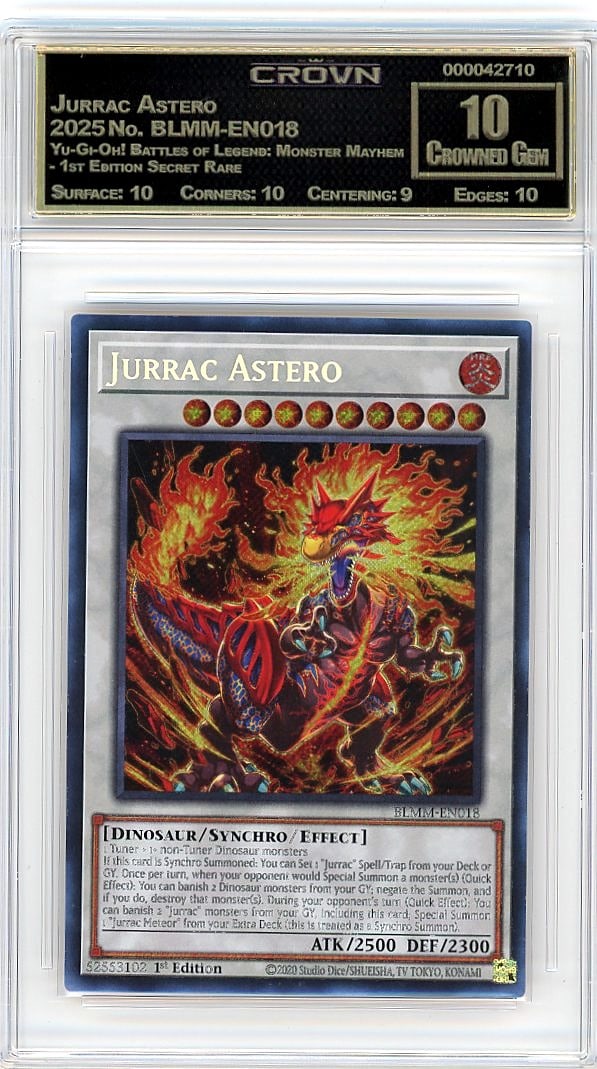 2025 Jurrac Astero Yu-Gi-Oh! Battles of Legend: Graded by Crown Grading. Grade: 10.00. Crowned Gem