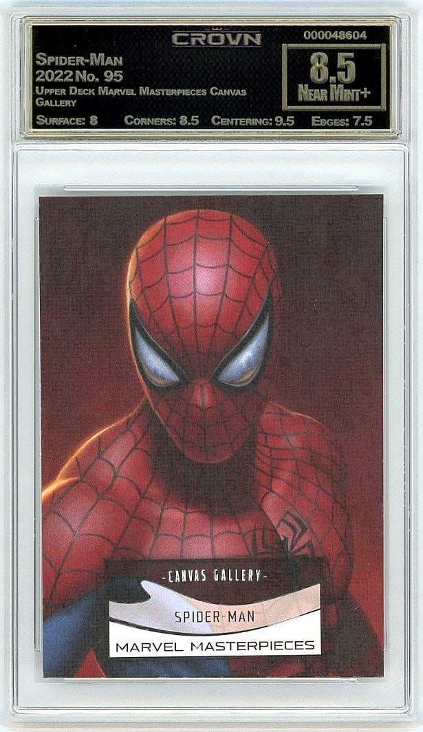 2022 Spider-Man Upper Deck Marvel Masterpieces: Graded by Crown Grading. Grade: 8.50. Near Mint+