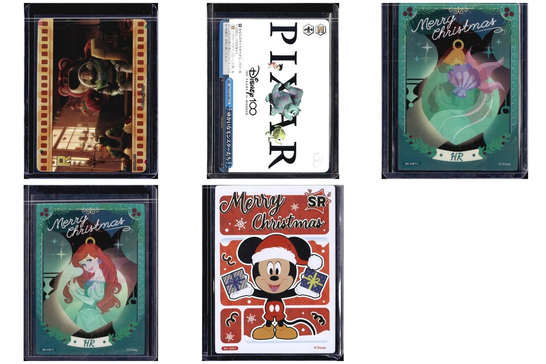 Disney 5-Card Lot: Lot of 5 items: - 2023 Card Fun Disney 100 Series 1 DISC01 R30 Buzz Lightyear Raw Card (SKU: CROWN006206) - 2023 Weiss Schwarz Disney 100 Years of Wonder Sulley Mike Wazowski Boo CC Climax (SKU: CROWN