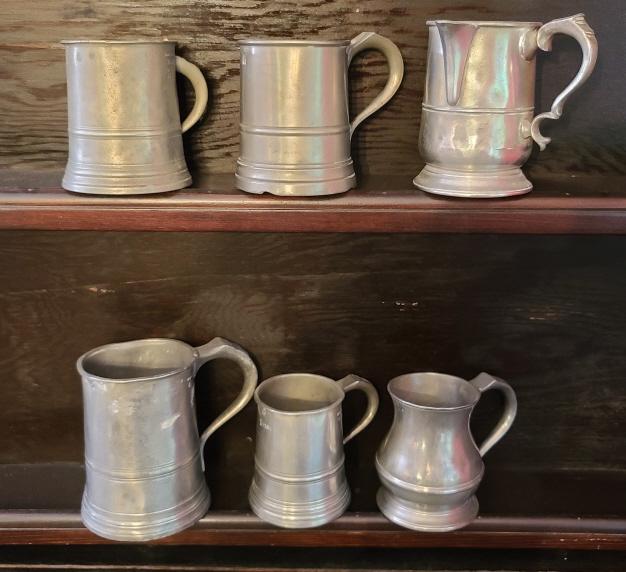 Lot of 6 Early Pewter Goblets (1 of 18)