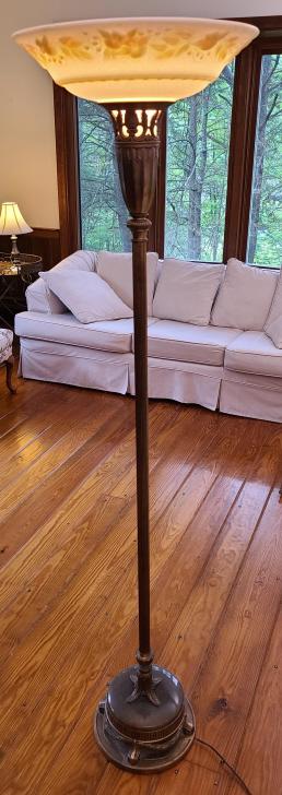 Antique Gilded Brass Floor Lamp (1 of 8)