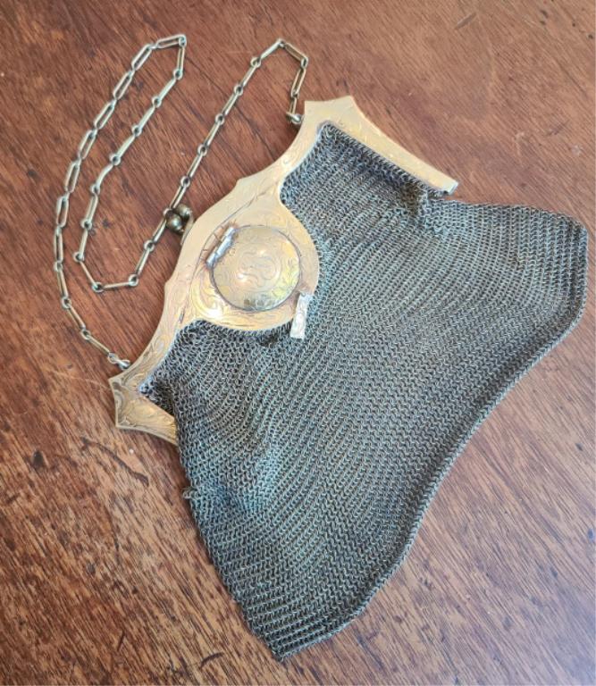 Victorian Wire Mesh Purse w/ Compact (1 of 10)