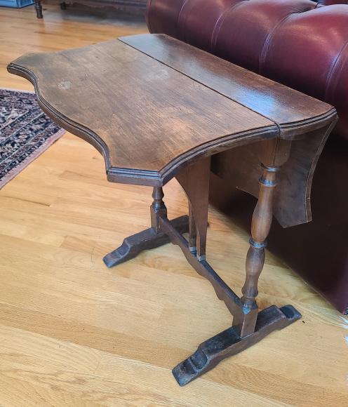Antique Narrow Drop Leaf Table (1 of 8)