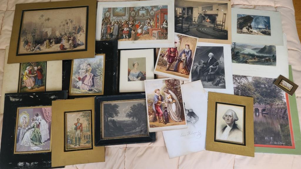 Grouping of Antique Prints & Engravings (1 of 9)