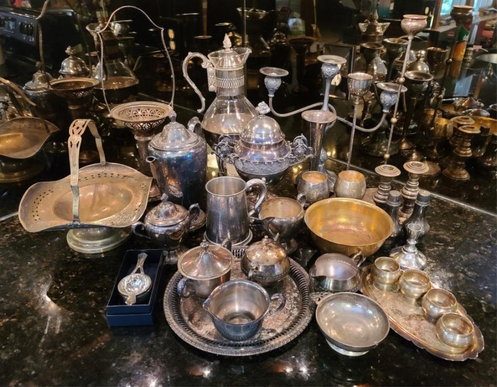 Large Grouping of Silver Plate (1 of 7)