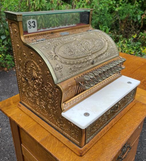 19th C. Solid Brass National Cash Register - Model 332 (1 of 14)