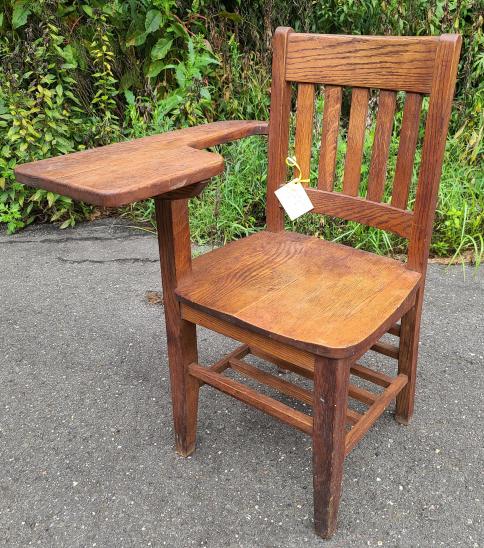 Antique Oak School Chair (1 of 4)
