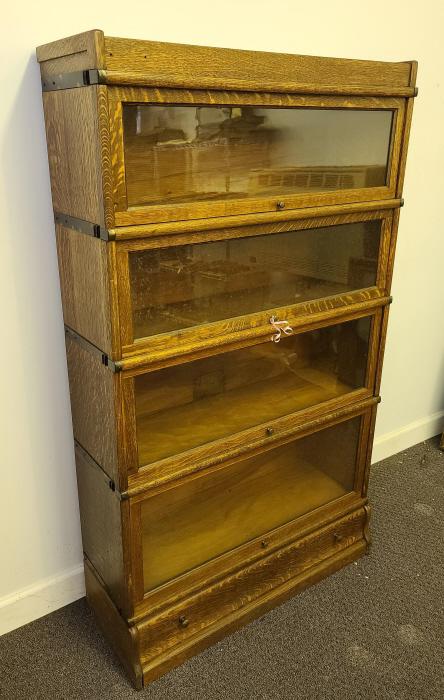 Antique Oak Barrister Bookcase (1 of 7)