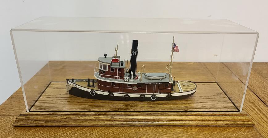 Hand Made Wooden New Haven Tug Boat Model (1 of 8)