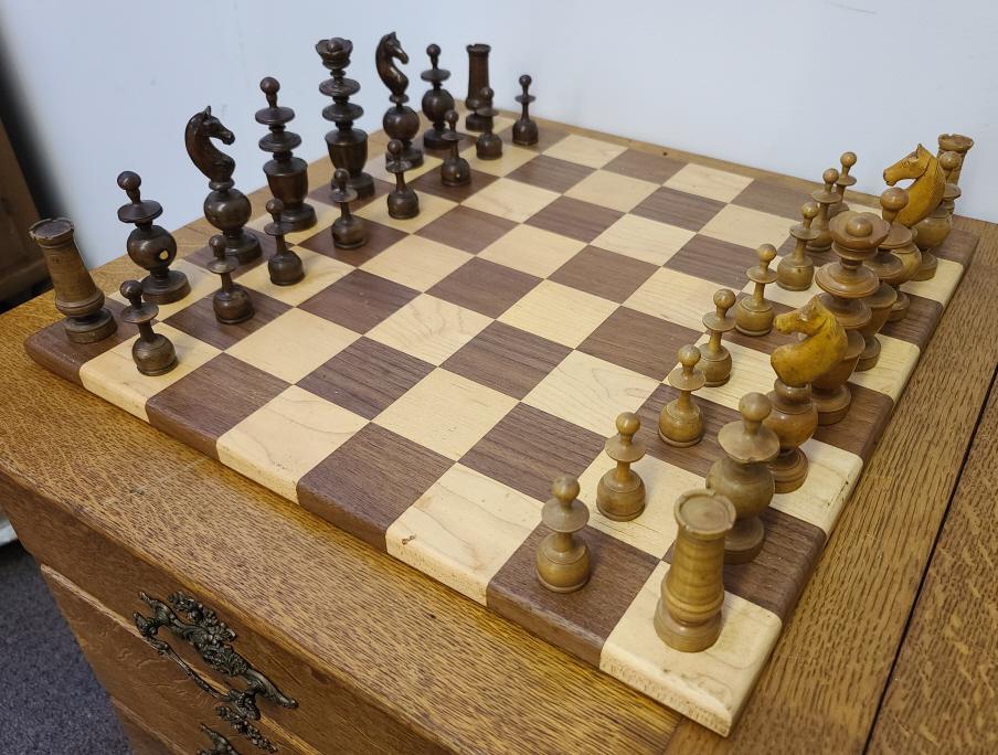 Antique Wooden Chess Set (1 of 12)
