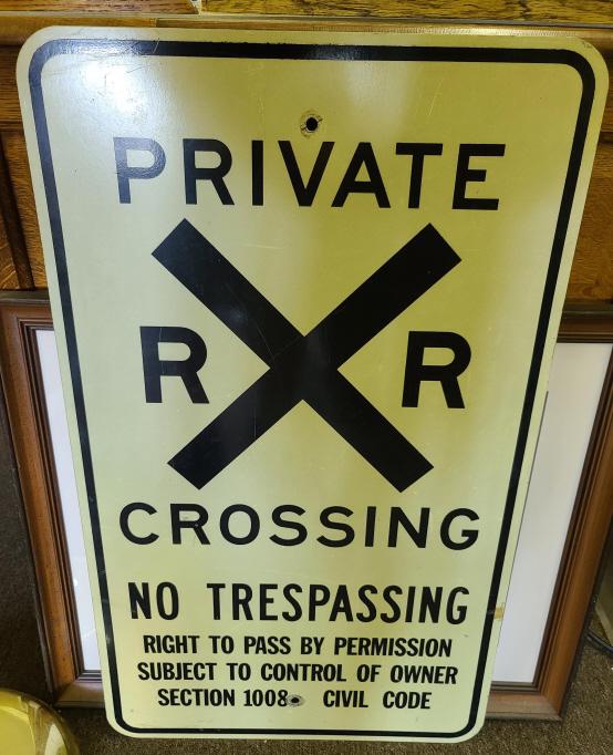 Railroad Crossing Metal Sign (1 of 2)