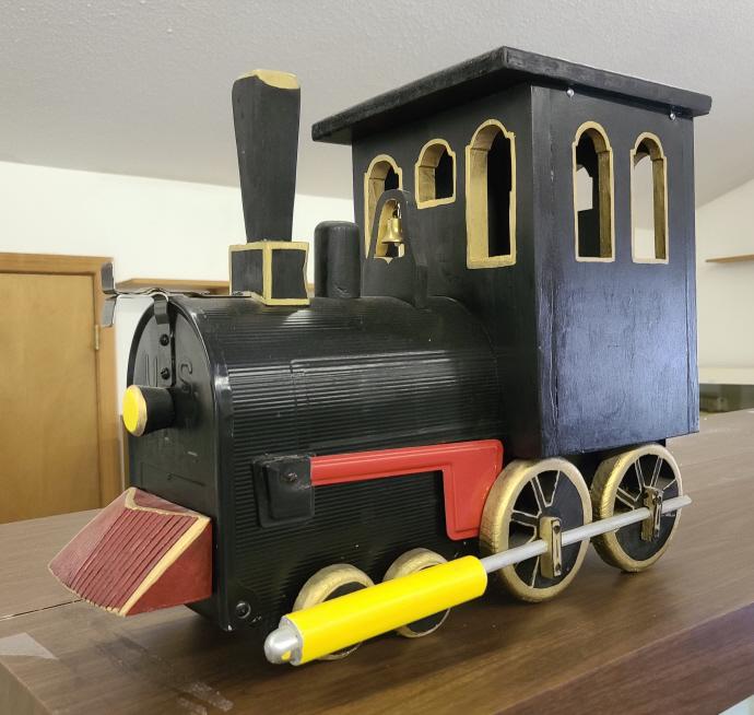 Custom Made Metal Train Mailbox (1 of 6)