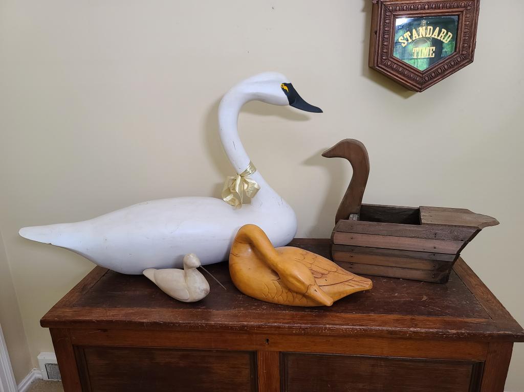 Grouping of Carved Wood Birds (1 of 9)