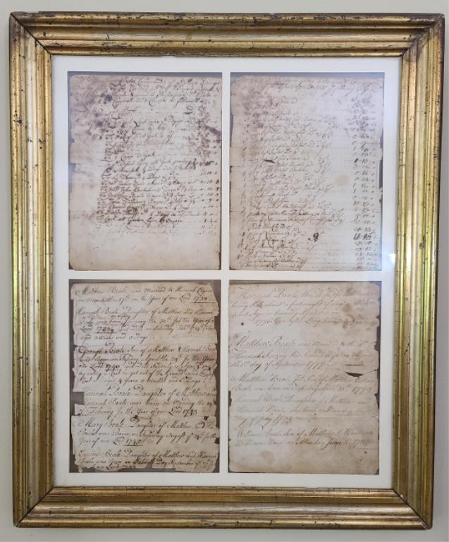 18th Century Framed Letters (1 of 13)