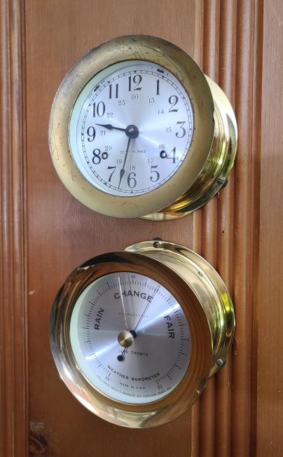 Seth Thomas Ships Clock & Barometer
