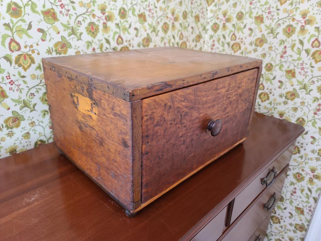 19C. Small Wooden Chest (1 of 5)