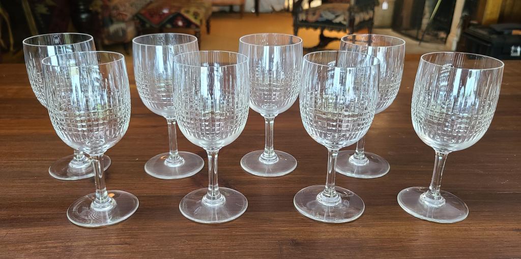 8 Crystal Tall Water Goblets - Nancy by Baccarat (1 of 5)