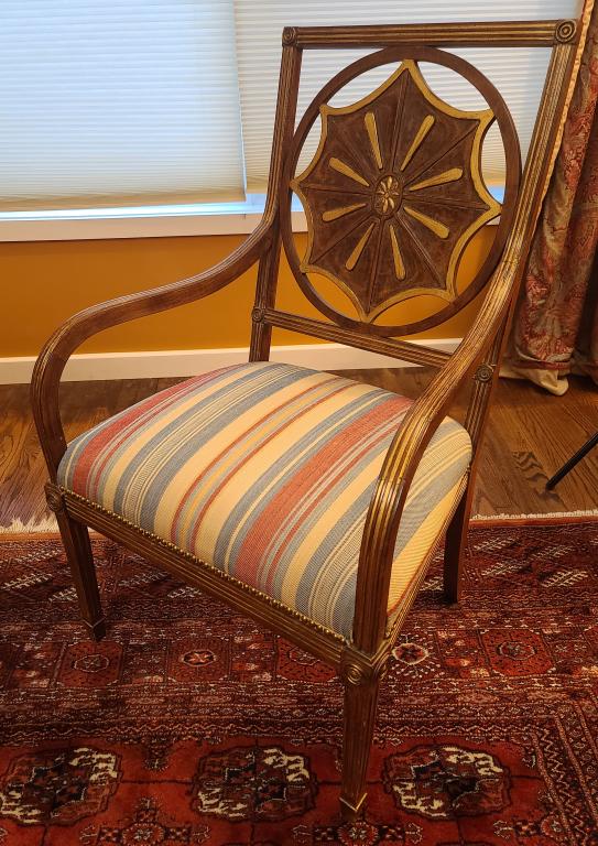 French Style Carved Wood Side chair (1 of 5)