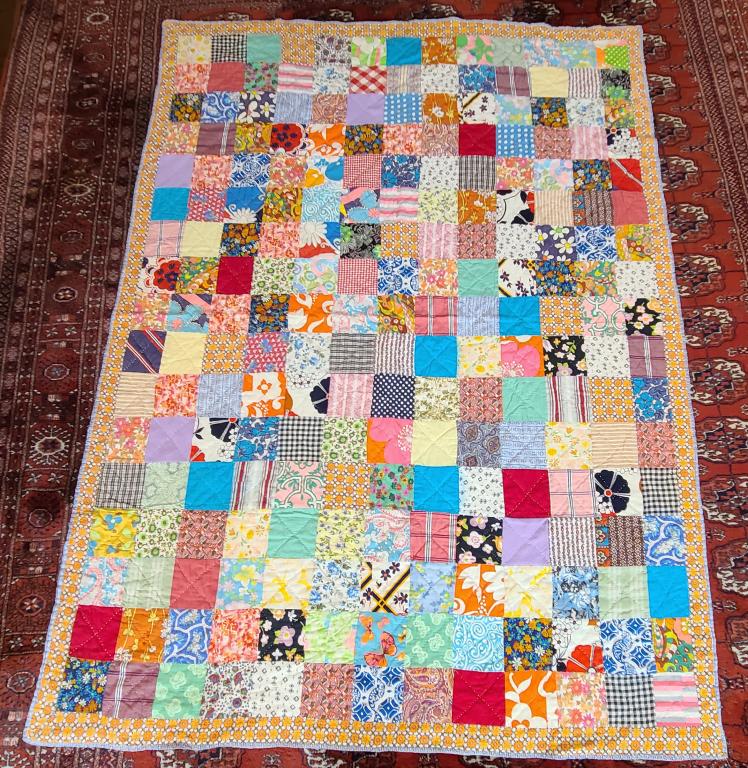 Antique Handmade Patchwork Quilt - #1 (1 of 6)