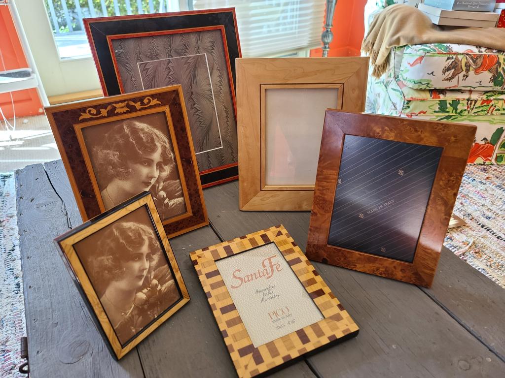 6 pc Grouping of Fine Wooden Picture Frames (1 of 1)