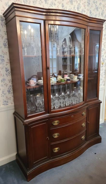 Mahogany Sideboard China Cabinet by Bassett (1 of 7)