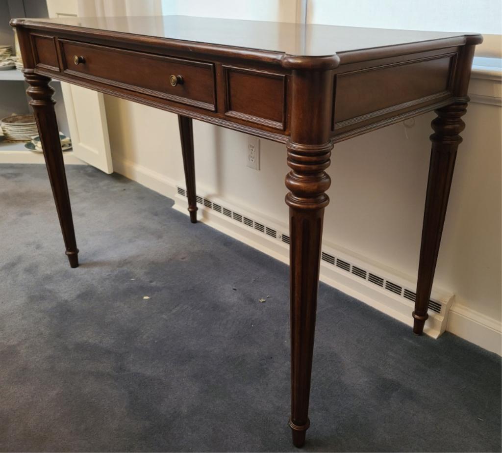Ethan Allen Mahogany Single Drawer Side Table Desk (1 of 5)